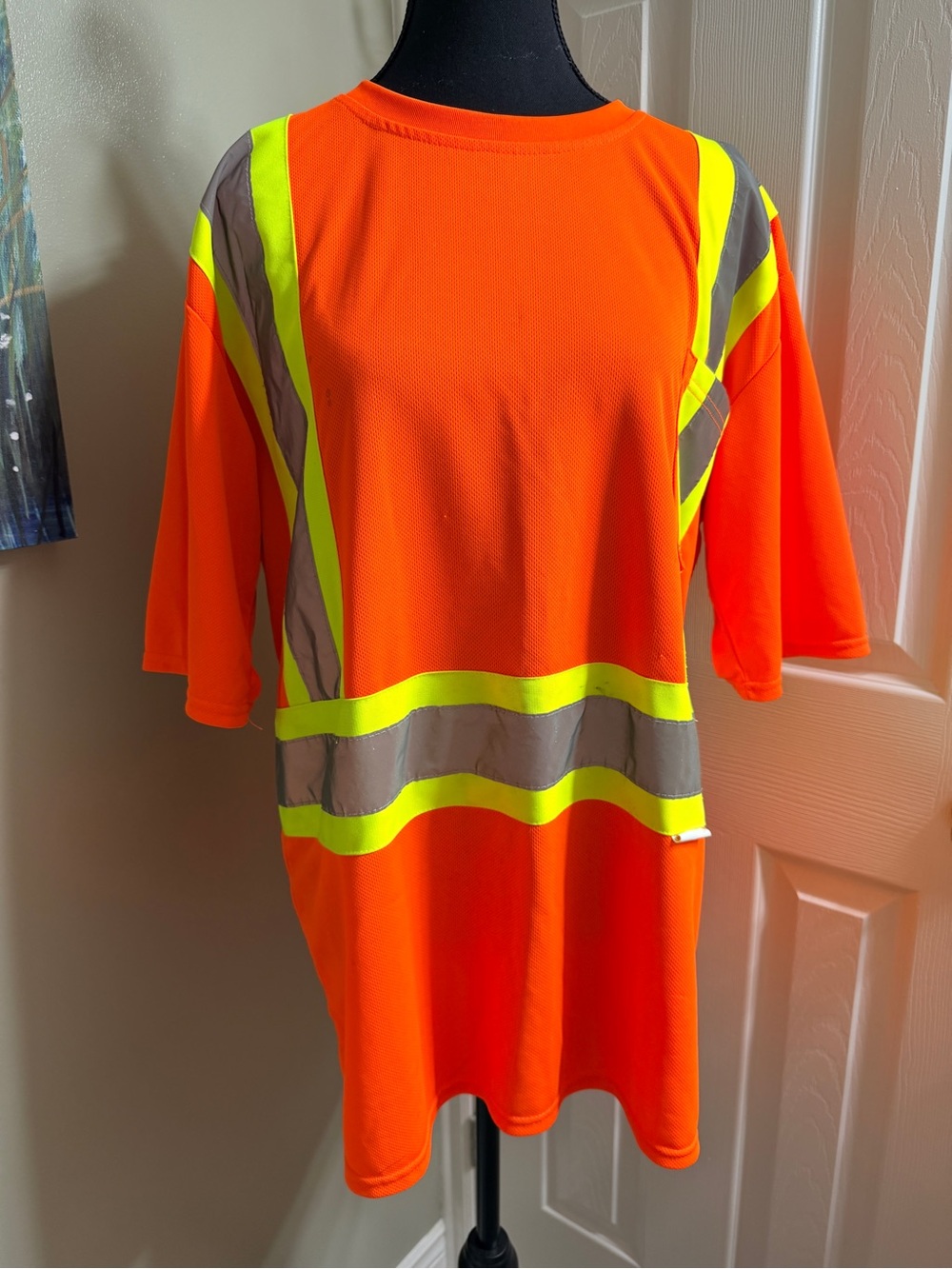 Holmes Workwear Hi-Vis Reflective Work Shirt Orange 3M Size Large